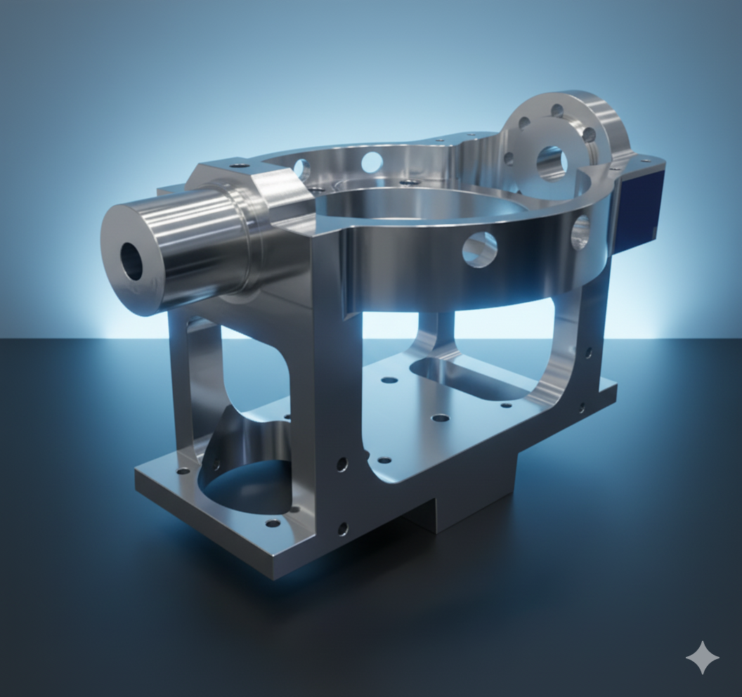 5 Eksen CNC Havacılık Motor Parçası